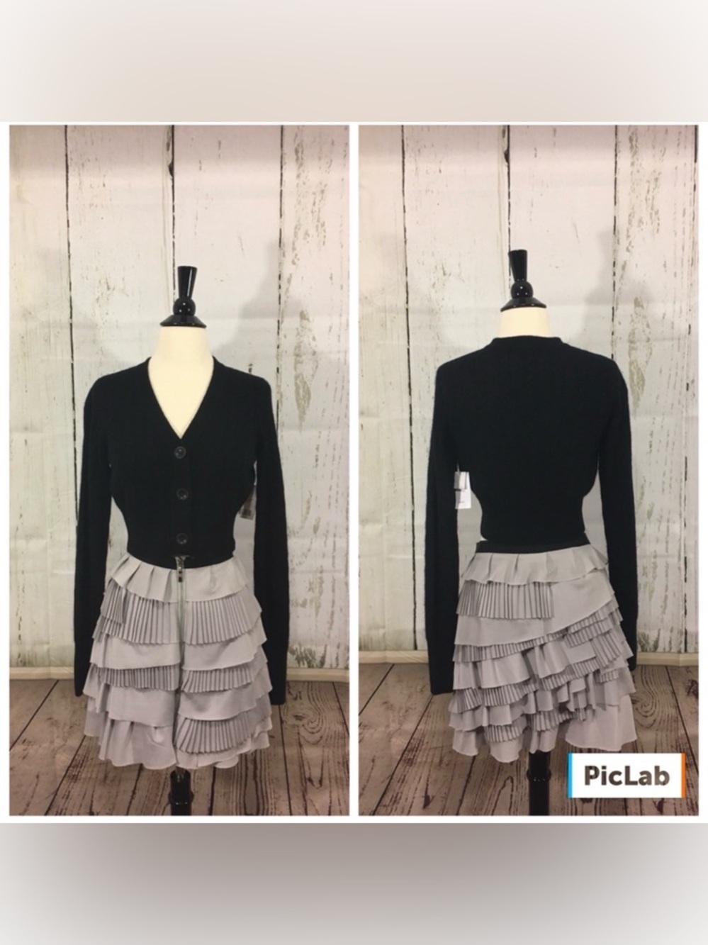 Lucy & Co.  NWOT Layered Zip Front Skirt